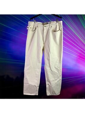 GAP NWT Men's 40x30 Cream Colored 100% Cotton Relaxed Fit Straight Leg Jeans